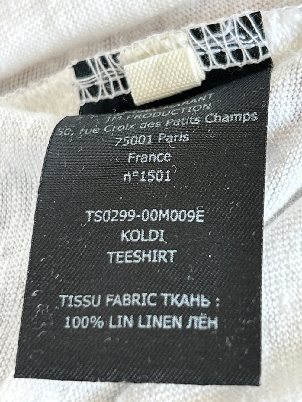 Isabel Marant White Tee with Black Logo - Picture 6 of 7